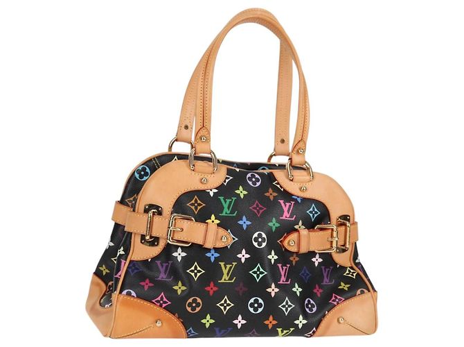 LOUIS VUITTON Handtasche Claudia Monogram Multicolor Schwarz M40194 LV Auth 124894SAV
