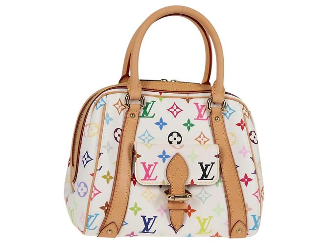 LOUIS VUITTON Handtasche Priscilla Monogramm Multicolor Weiß M40096 Auth 127133SAV