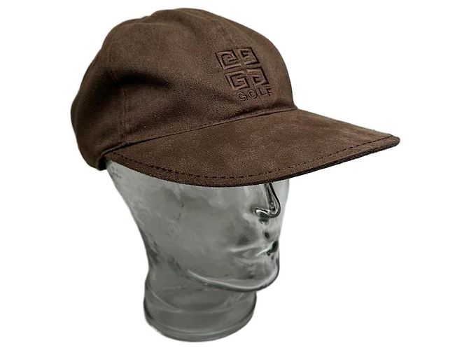 Vintage Givenchy Samt SnapBack Braun 