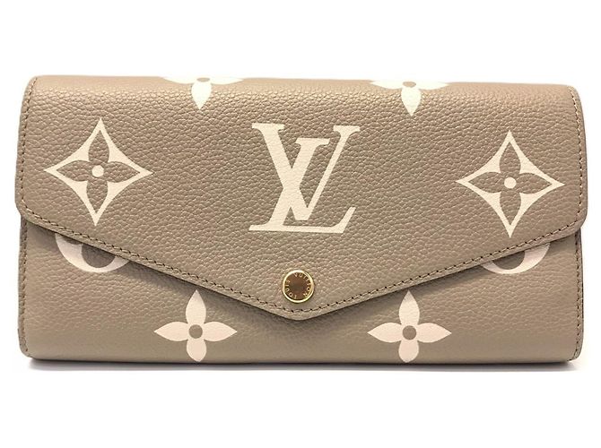 Sarah Portafoglio Lungo Monogram Empreinte Louis Vuitton Grigio