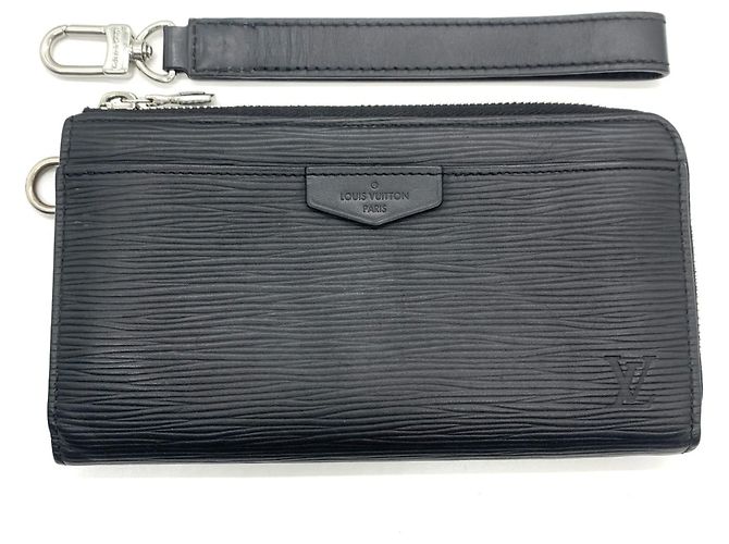 Louis Vuitton Epi Zippy Dragonne Long Wallet Black