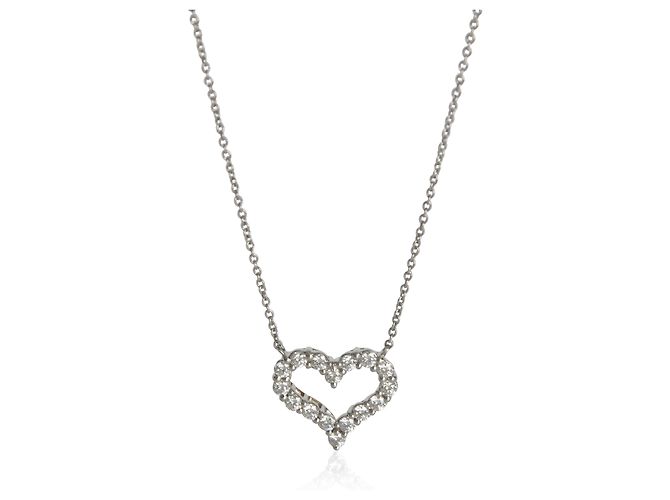 Pingente de coração de diamante em platina Tiffany & Co.