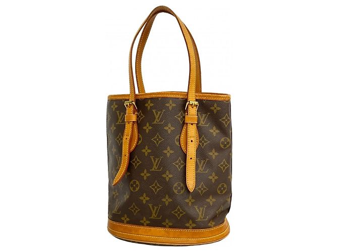 Bucket Sac à main seau PM Monogram Louis Vuitton Marron