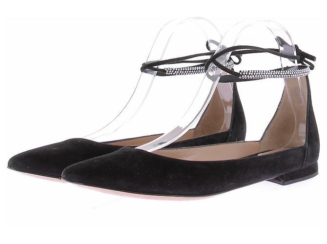 Gianvito Rossi Sapatilhas pretas com strass Preto