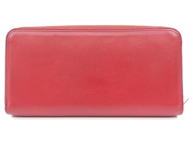 Autre Marque Cartera larga de cuero J&M Davidson Roja