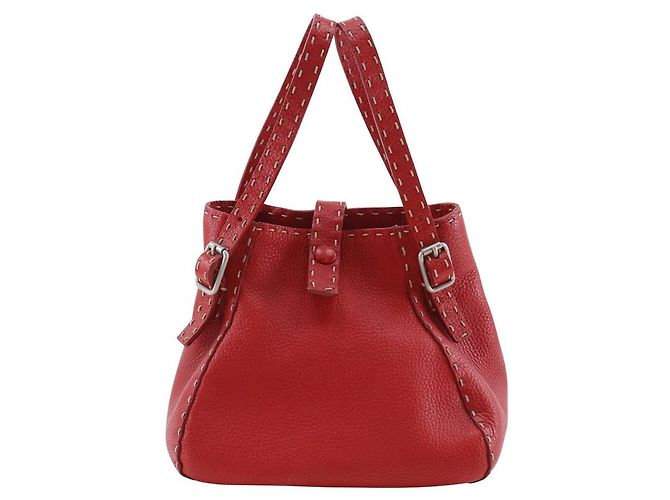 Fendi Selleria Lederhandtasche Rot