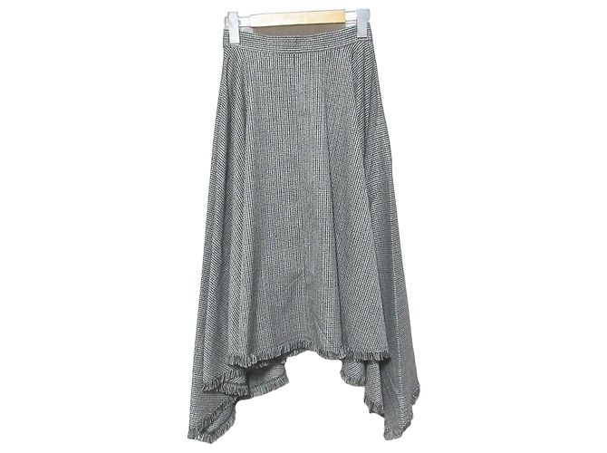 Autre Marque Gonna lunga Houndstooth LE CIEL BLEU Nero