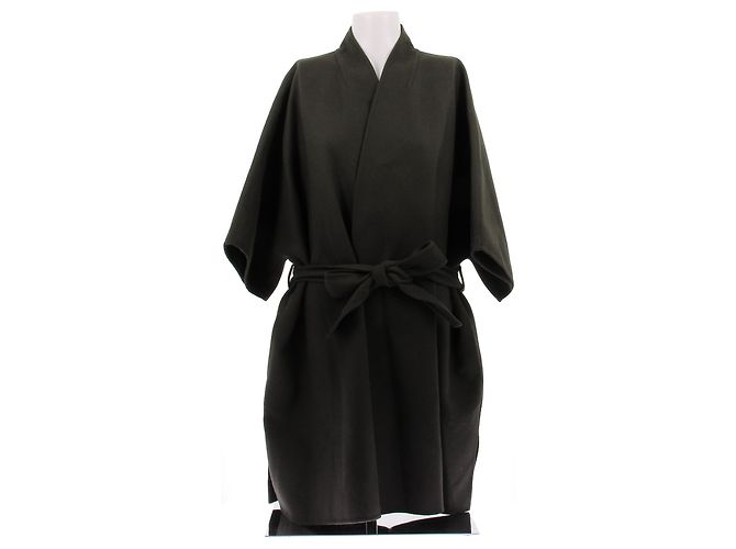 Dior Giacca in lana kaki a maniche corte Cachi