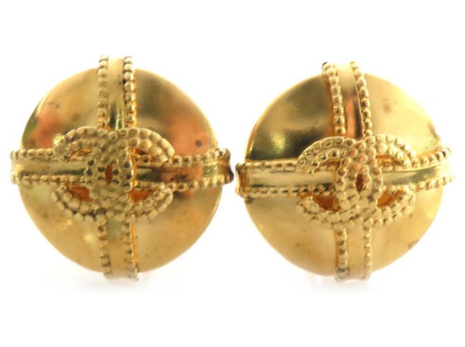 Chanel Gold Clip Ohrringe Golden