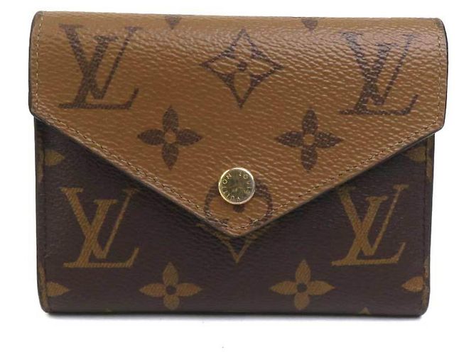 Louis Vuitton Monogram Reverse Tri-fold Wallet Brown