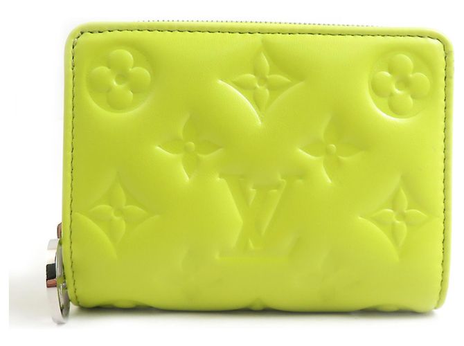 Portafoglio bi-fold Louis Vuitton in verde e giallo