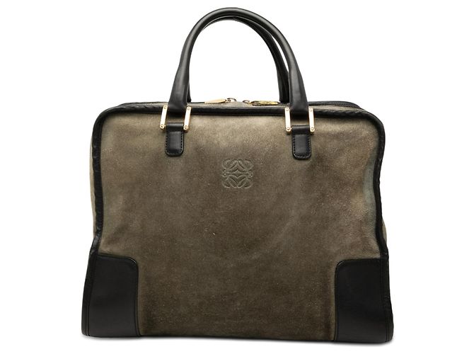 LOEWE Amazona 32 em camurça verde Verde oliva