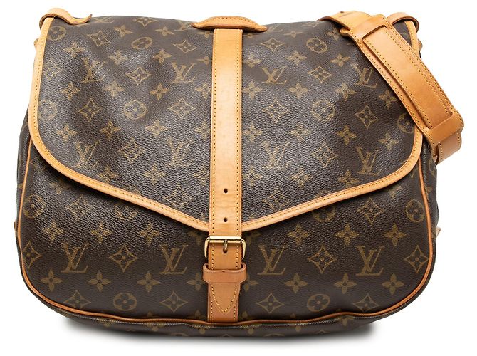 Louis Vuitton Brown Monogram Saumur 35