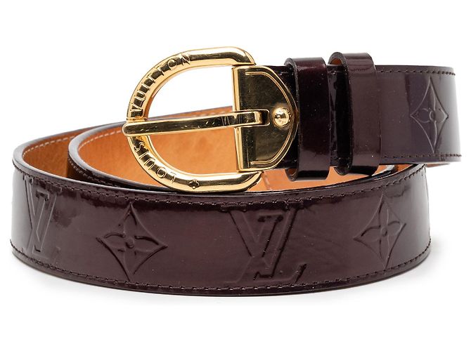 Louis Vuitton Lila Monogramm-Lackgürtel