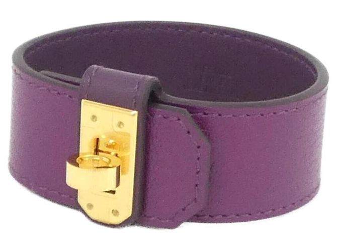 Bracelet Charm Kelly Twist PM d'Hermès Doré Violet