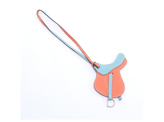 Hermès Acessório de charme Paddock Cell Hermes Azul Laranja 