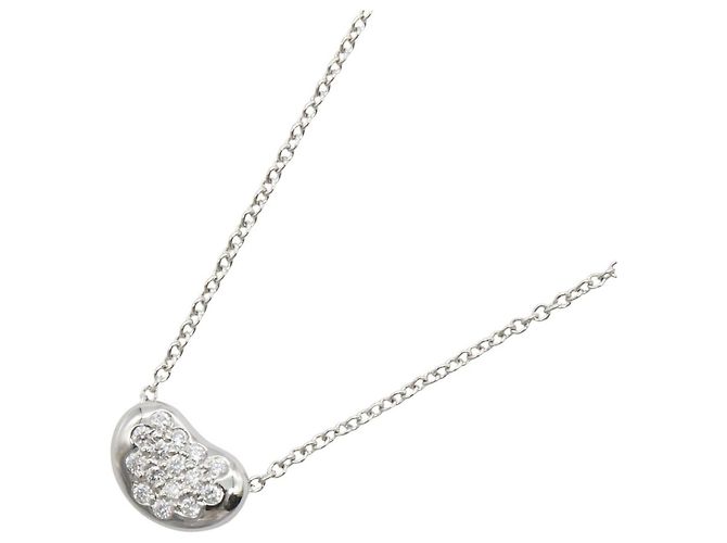 Collana in diamante Bean di Tiffany & Co. in platino Argento