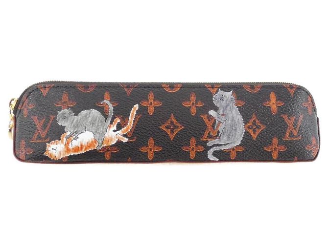 Louis Vuitton Catgram Trouse Elisabeth GI0357 Pen Case Brown