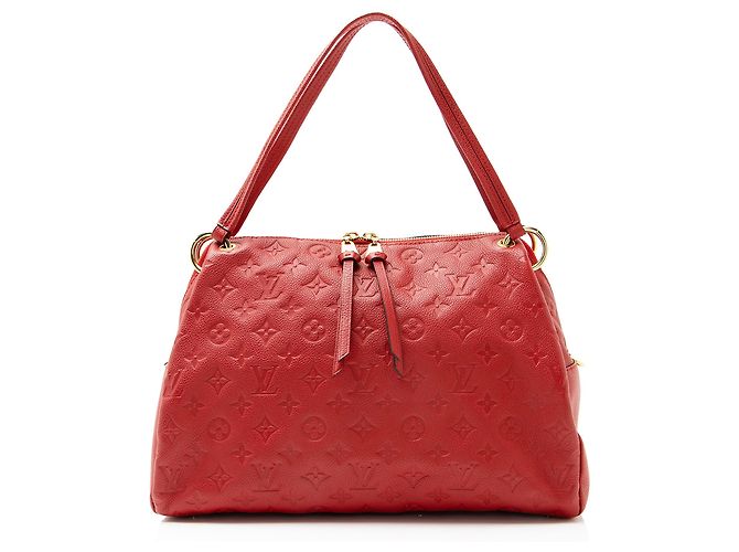 Borsa a Spalla Ponthieu PM in Monogram Empreinte Louis Vuitton Rosso