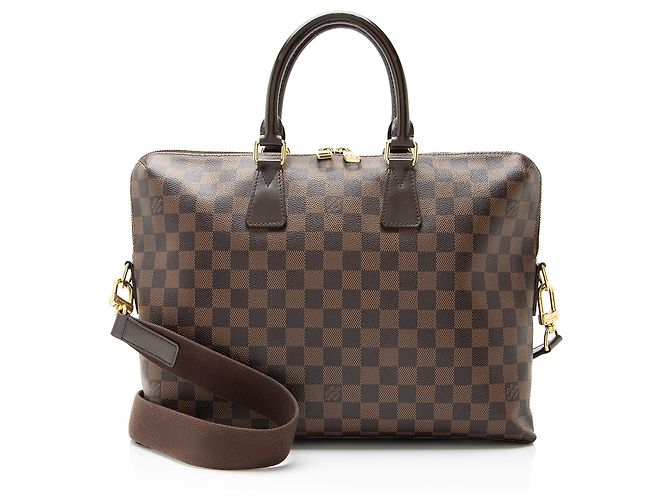 Louis Vuitton Damier Ebene Porte Documents Jour Bag Brown