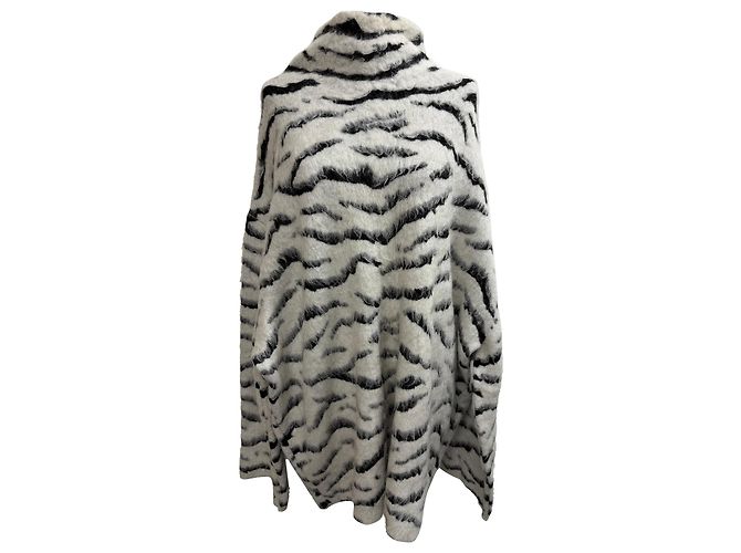 Maglione a righe zebra in mohair con stampa animale di Givenchy