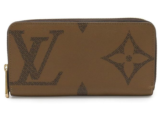 Louis Vuitton Monogram Giant Reverse Zippy Wallet Brown