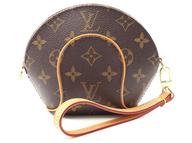 Pochette Mini Ellipse Monogram Louis Vuitton Marrone