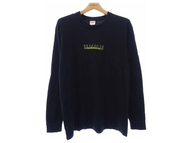 Camiseta de algodão Supreme Preto