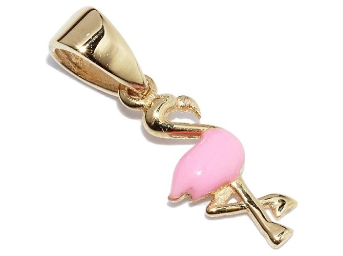 Autre Marque Au750 Emaille-Anhänger Pink