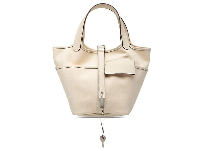 Bolso de mano Picotin Lock PM Cargo de Hermès Blanco