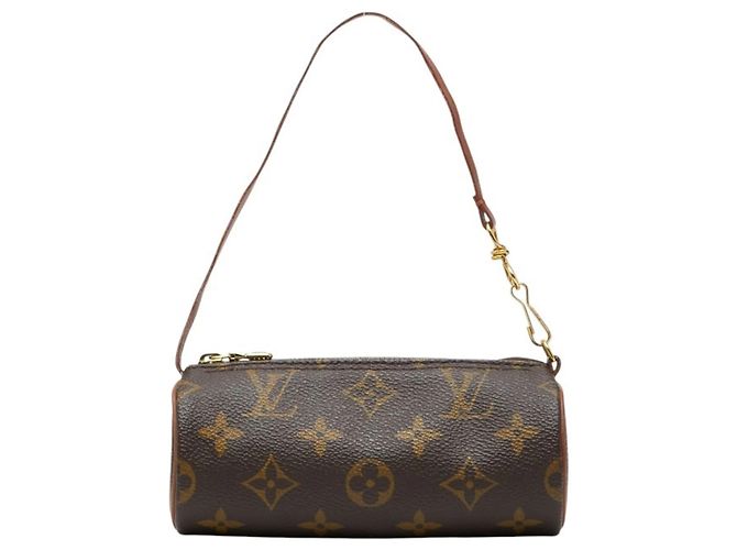 Louis Vuitton Monogram Papillon Mini Handbag and Pouch Set Brown