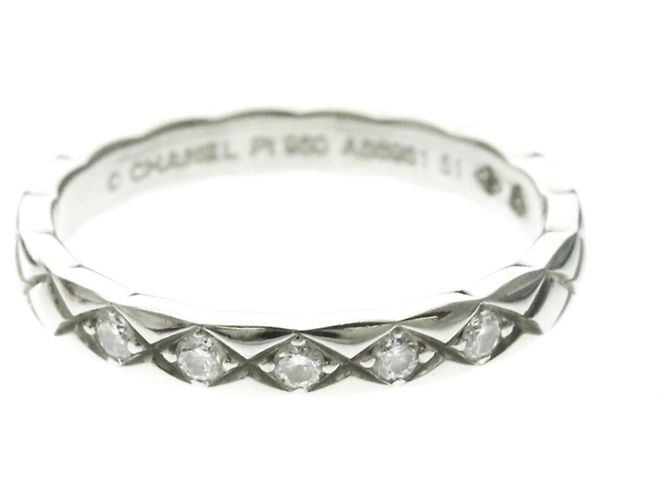 Chanel Coco Crush Ring Mini Modell 5P Diamant Silber