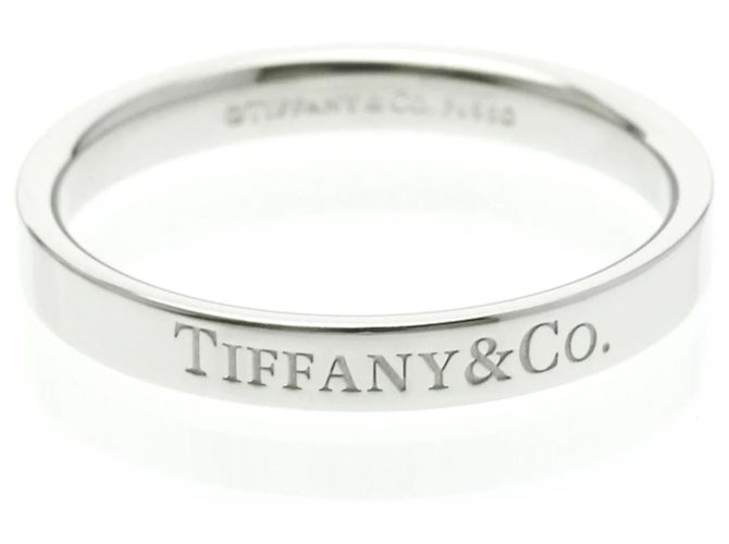 Tiffany & Co Anillo plano Tiffany en platino Plata