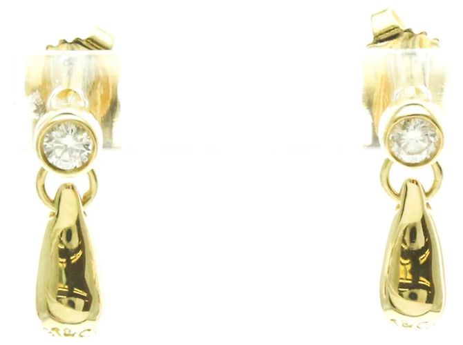 Tiffany & Co Orecchini a goccia di diamante Tiffany D'oro