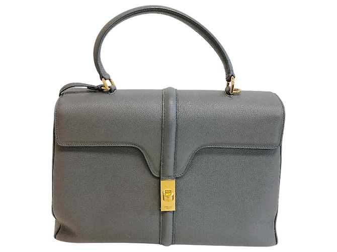 Céline CELINE Bolsa de Ombro 2 em 1 Celine 16 Seize Medium em cinza Marrom