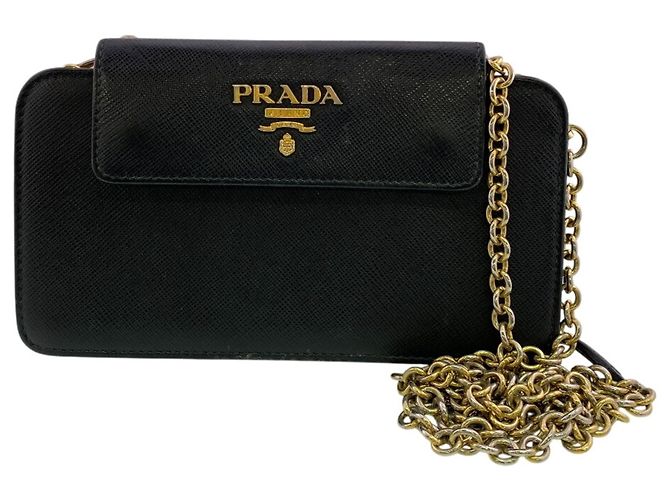 Cartera de Cadena Prada - Negra Negro