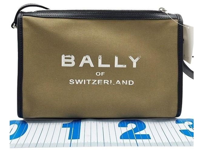 Bolsa transversal com logo Bally Arkle Preto Caqui