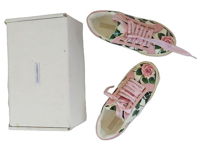 Baskets en cuir Dolce & Gabbana avec imprimé floral