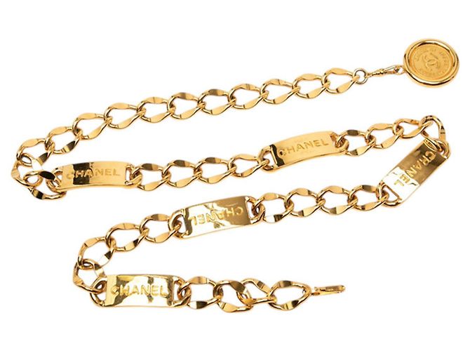 Cinto de corrente dourada Chanel Cambon Dourado
