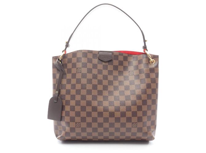 Bolsa de Ombro Graceful PM da Louis Vuitton Marrom Damier ebene