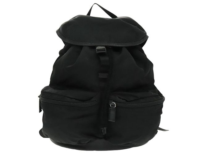 Prada Double Front Pocket Tessuto Medium Noir