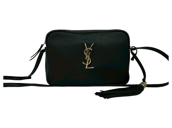 Bolso de hombro mini de cuero Saint Laurent Negro