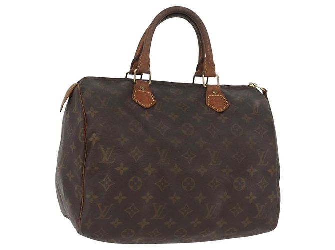 LOUIS VUITTON Bolsa de Mão Monogram Speedy 30 M41526 LV Auth BAZ542 Monograma