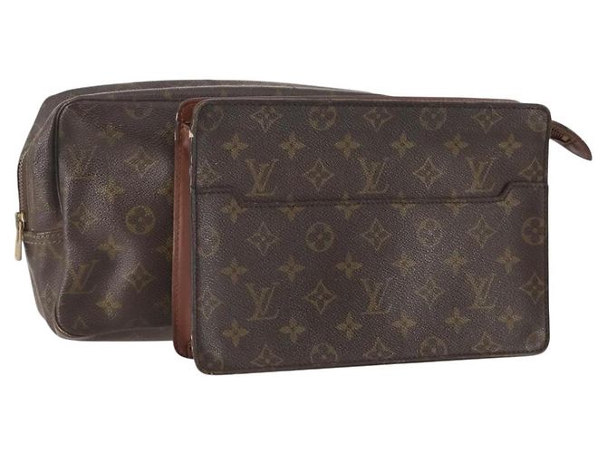 LOUIS VUITTON Monogram Clutch Tasche 2 Set LV Auth mr2266 Monogramm