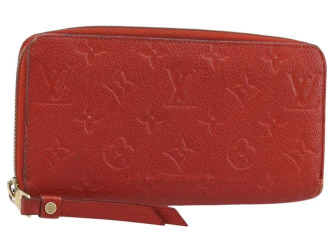 LOUIS VUITTON Cartera Larga Zippy Monogram Empreinte Roja M60737 LV Auth BA11507