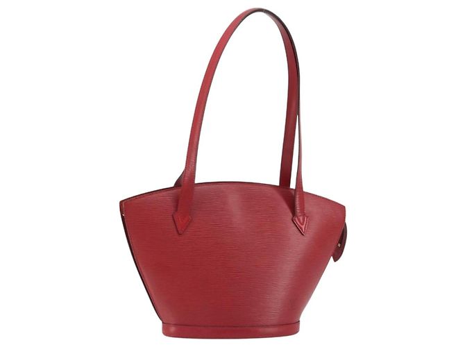 LOUIS VUITTON Epi Saint Jacques Lange Handtasche Rot M52337 Auth ARZ870