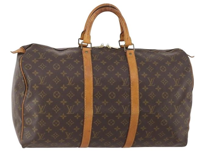 LOUIS VUITTON Bolsa Boston Monogram Keepall 50 M41426 Auth LV am10983 Monograma