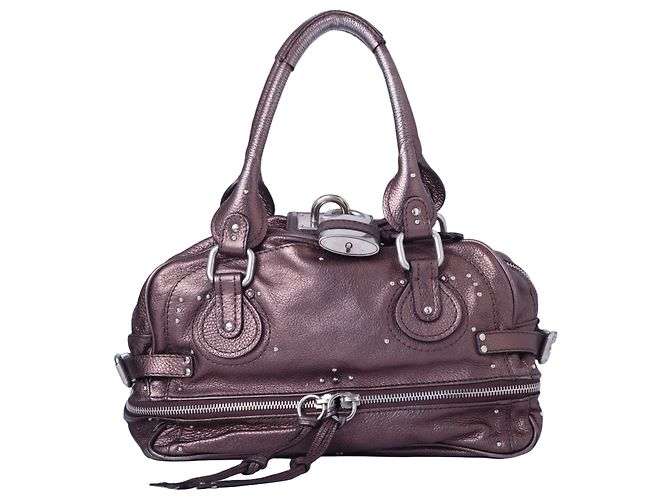 Bolsa de mão zíper Paddington Leste-Oeste em couro Chloé Marrom