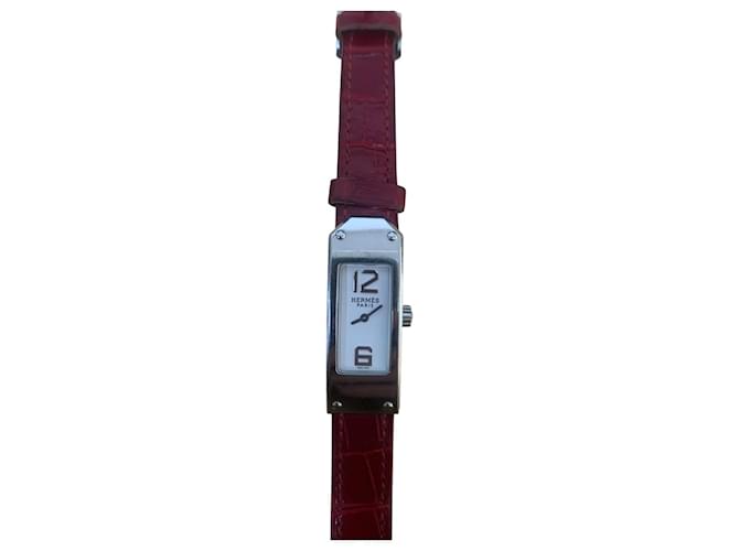 Montre Hermès Kelly en bordeaux 