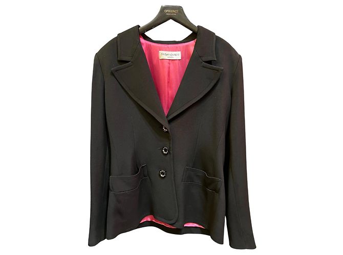 Schwarze Wolljacke von Yves Saint Laurent